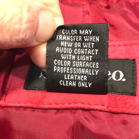 Red Suede Leather Jacket - Picture 9 of 10